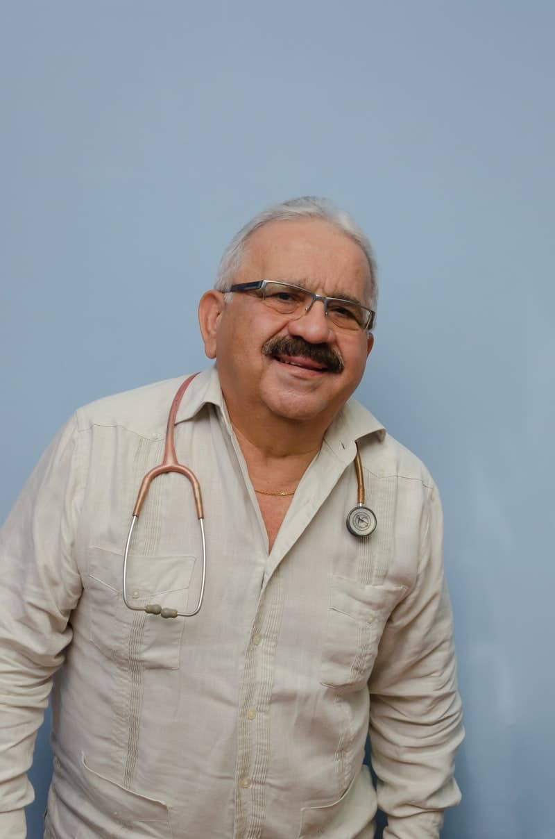 Doctor with a stethoscope around his neck